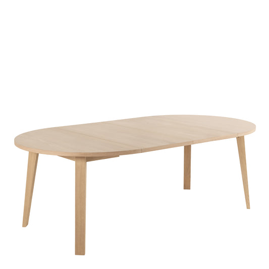 A-Line Round Extendable Dining Table in White Oak