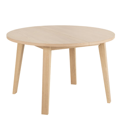A-Line Round Extendable Dining Table in White Oak