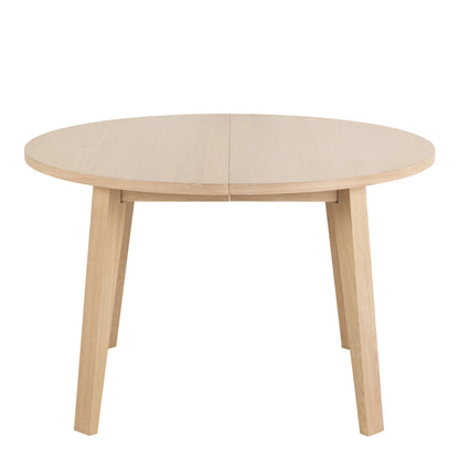 A-Line Round Extendable Dining Table in White Oak