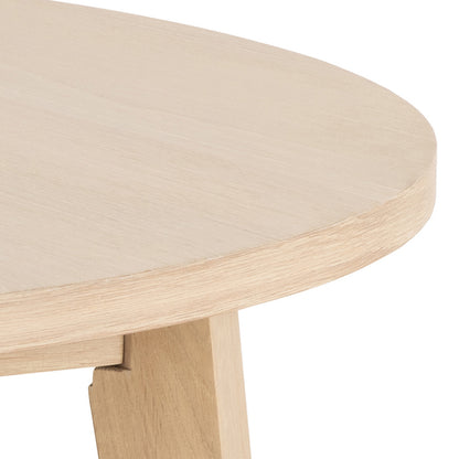 A-Line Round Extendable Dining Table in White Oak