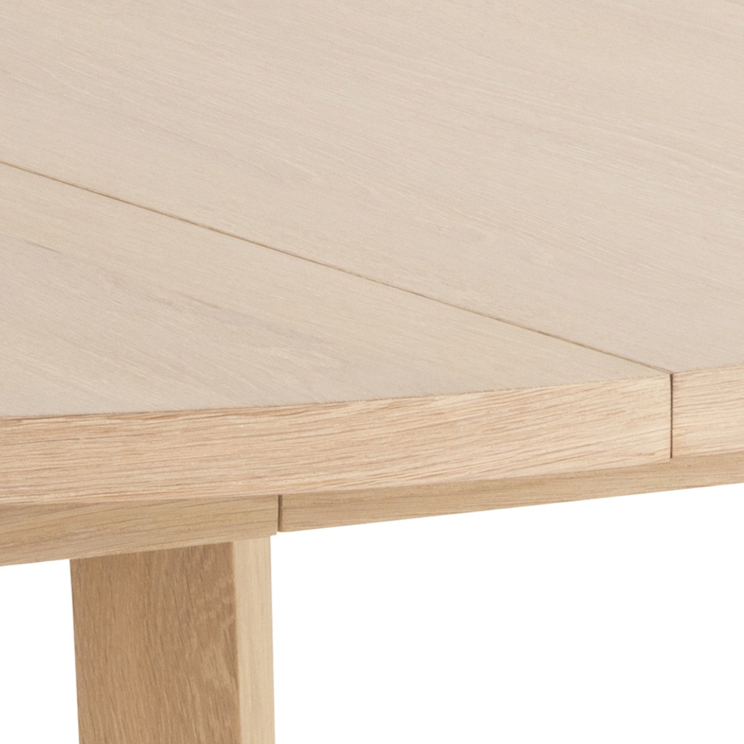 A-Line Round Extendable Dining Table in White Oak