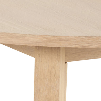 A-Line Round Extendable Dining Table in White Oak