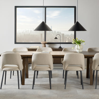 A-Line Extendable Dining Table in Smoked Oak