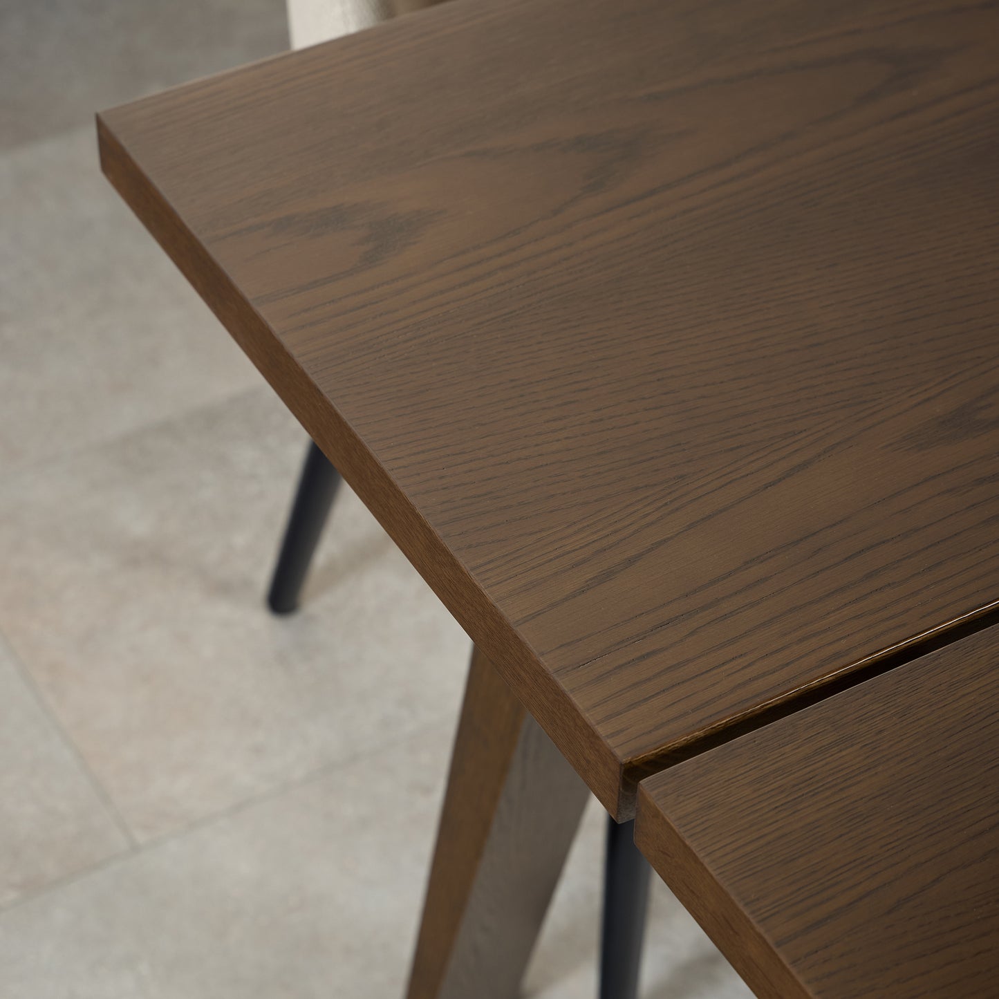 A-Line Extendable Dining Table in Smoked Oak