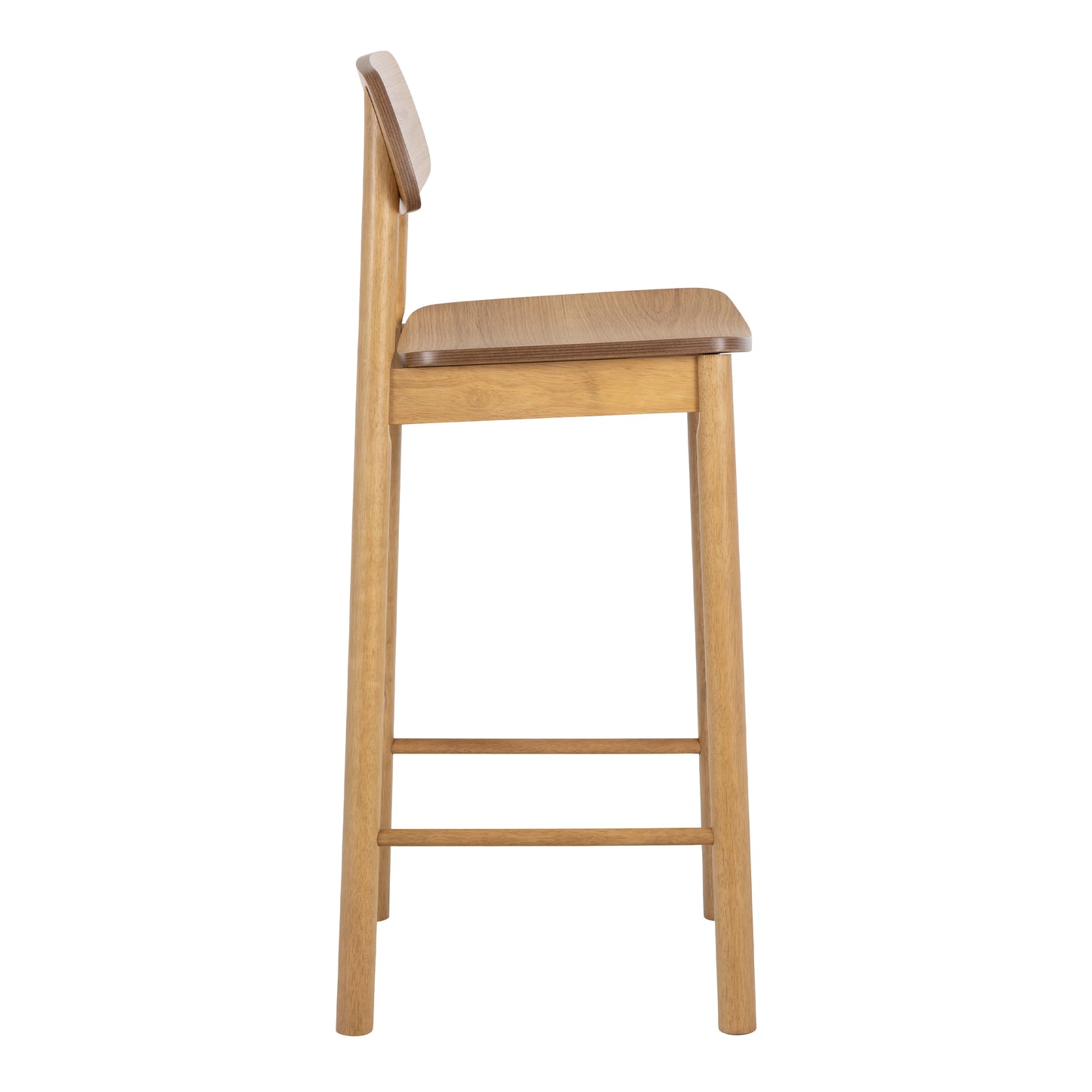 Barlow Bar Table in Matt Oak Set 2 Matt Oak Bar Stools