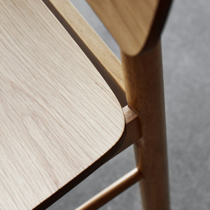 Barlow Bar Table in Matt Oak Set 2 Matt Oak Bar Stools