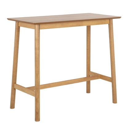 Barlow Bar Table in Matt Oak Set 2 Matt Oak Bar Stools
