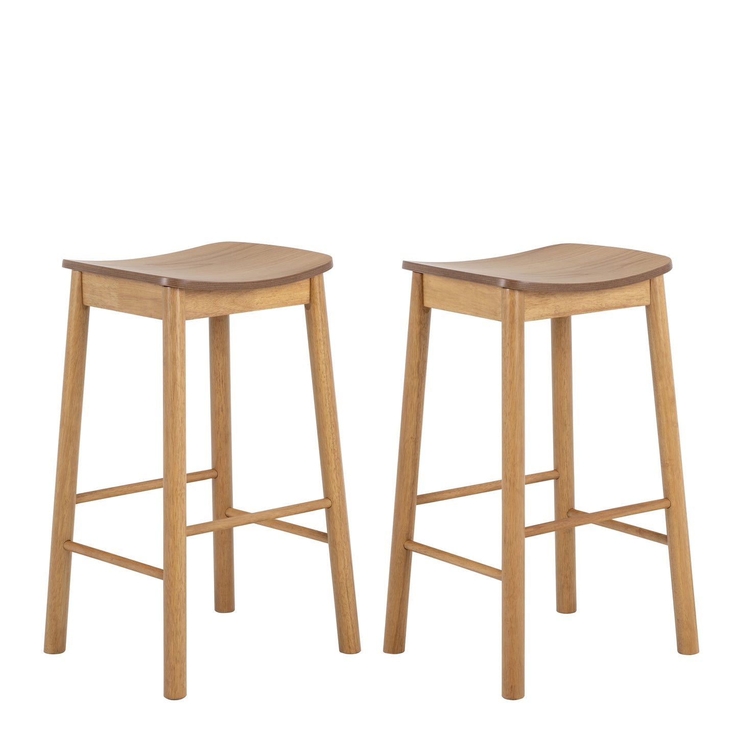 Barlow Bar Table in Matt Oak Set 2 Matt Oak Bar Stools