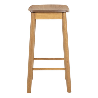 Barlow Bar Table in Matt Oak Set 2 Matt Oak Bar Stools