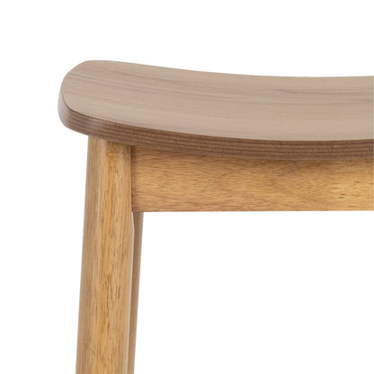 Barlow Bar Table in Matt Oak Set 2 Matt Oak Bar Stools