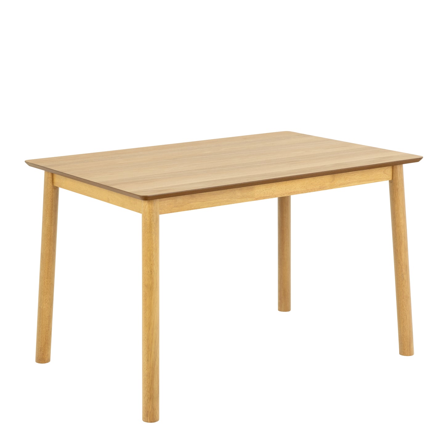 Barlow Rectangular Dining Table in Matt Oak Set 4 Matt Oak Chairs