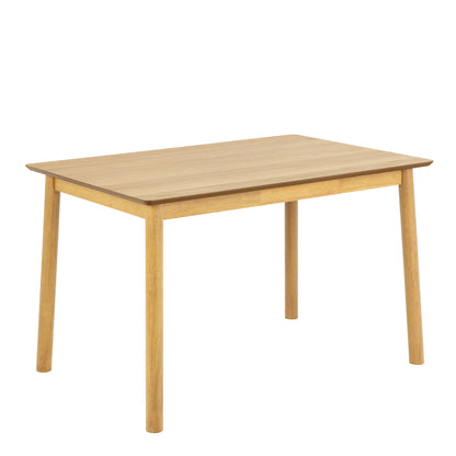 Barlow Rectangular Dining Table in Matt Oak Set 4 Matt Oak Chairs