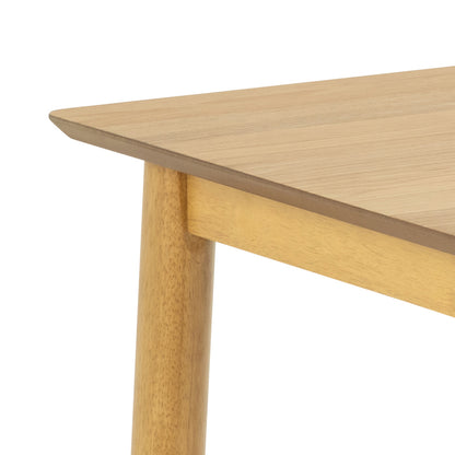 Barlow Rectangular Dining Table in Matt Oak Set 4 Matt Oak Chairs