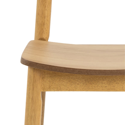 Barlow Rectangular Dining Table in Matt Oak Set 4 Matt Oak Chairs