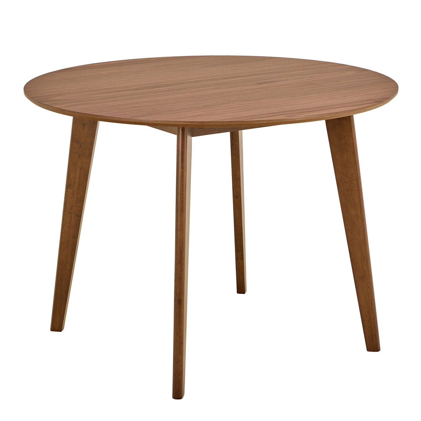 Roxby Round Dining Table in Walnut Set 4 Walnut Chairs