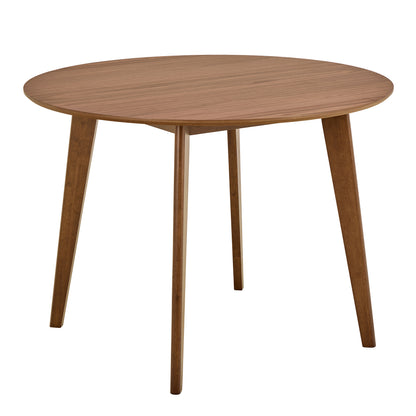 Roxby Round Dining Table in Walnut Set 4 Walnut Chairs