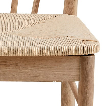 I_Duncan Round Dining Table in White Oak Set 4 White Oak Chairs