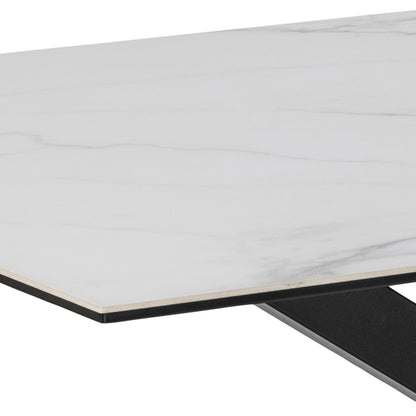 Heaven Dining Table in Ceramic White