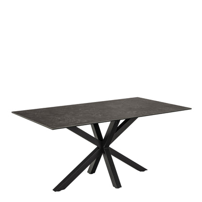 Heaven Dining Table in Ceramic Black Top