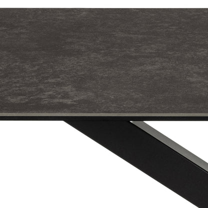 Heaven Dining Table in Ceramic Black Top