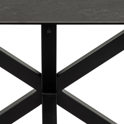 Heaven Dining Table in Ceramic Black Top