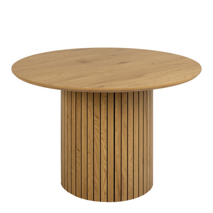 Yale Dining Table in Oak Set 4 Grey Fabric Chairs