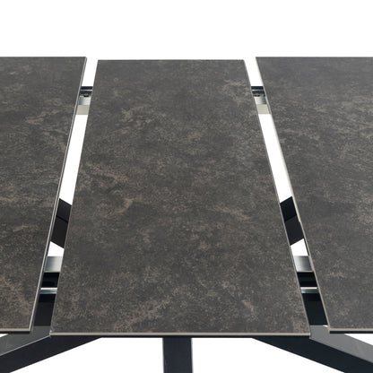 Heaven Extendable Dining Table with Ceramic Black Top