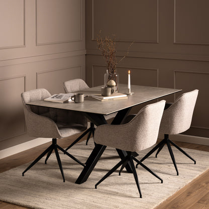 Heaven Dining Table in Ceramic Grey
