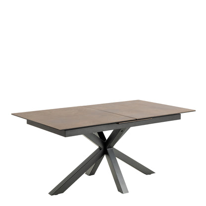 Heaven Extendable Dining Table with Ceramic Rusty Brown Top