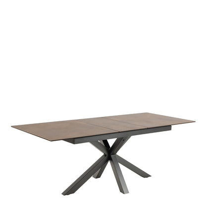 Heaven Extendable Dining Table with Ceramic Rusty Brown Top
