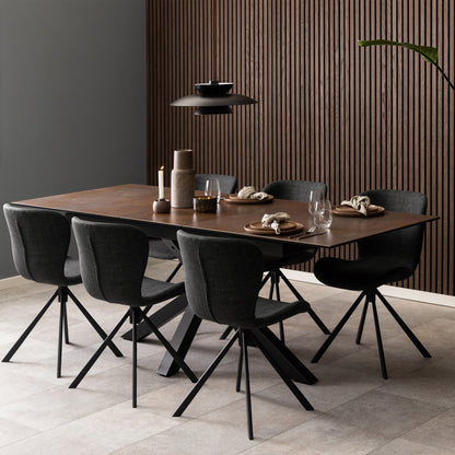 Heaven Extendable Dining Table with Ceramic Rusty Brown Top