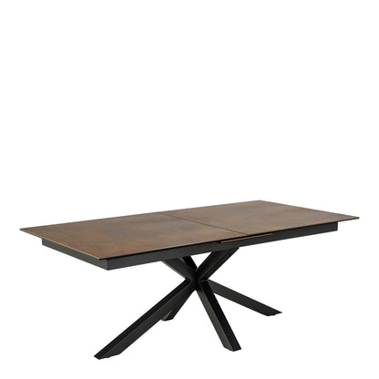 Heaven Extendable Dining Table with Ceramic Rusty Brown Top