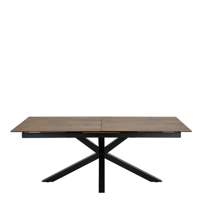 Heaven Extendable Dining Table with Ceramic Rusty Brown Top