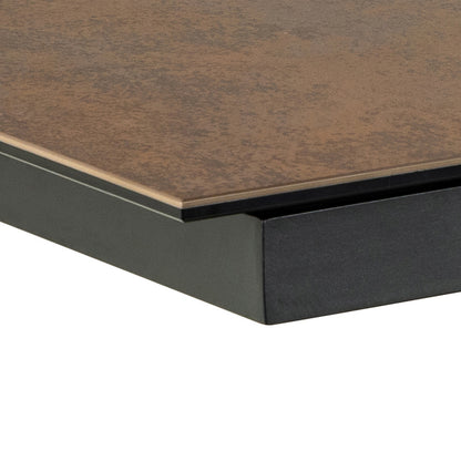 Heaven Extendable Dining Table with Ceramic Rusty Brown Top