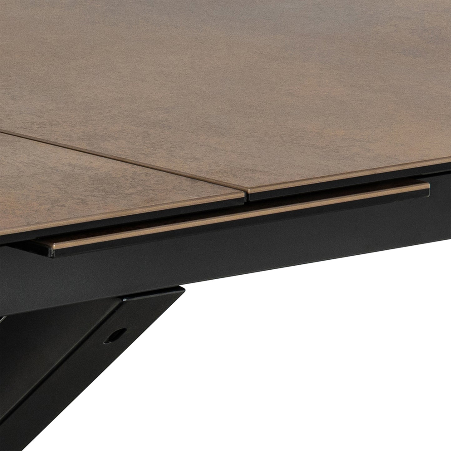 Heaven Extendable Dining Table with Ceramic Rusty Brown Top