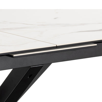 Heaven Extendable Dining Table with Ceramic White Top