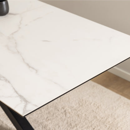 Heaven Extendable Dining Table with Ceramic White Top