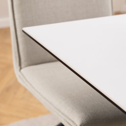 Heaven Dining Table with Ceramic White Top