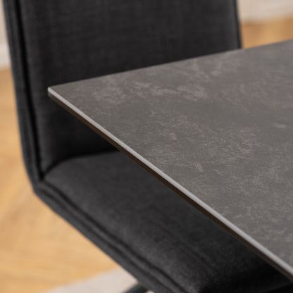 Heaven Dining Table with Ceramic Black Top