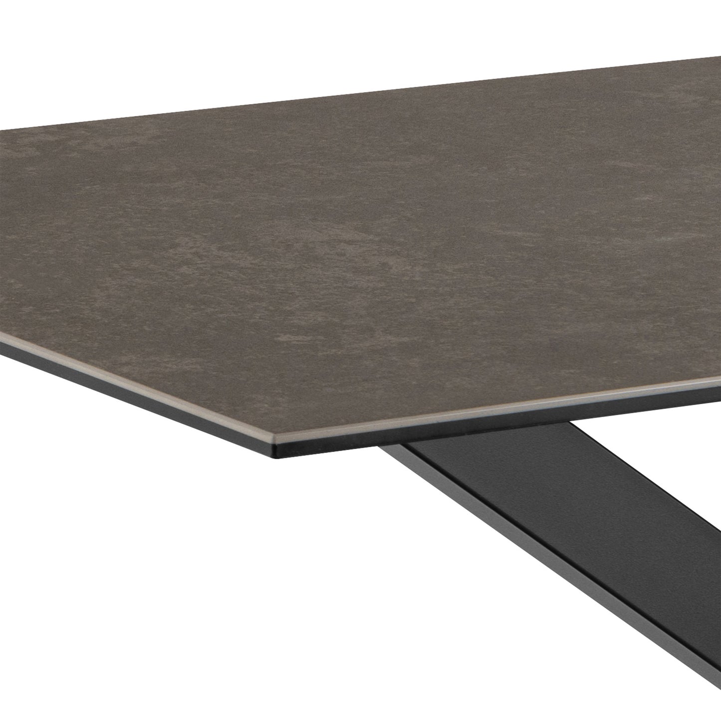 Heaven Dining Table with Ceramic Black Top