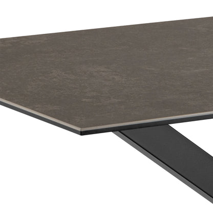Heaven Dining Table with Ceramic Black Top