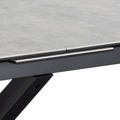 Heaven Extendable Dining Table with Ceramic Grey Top