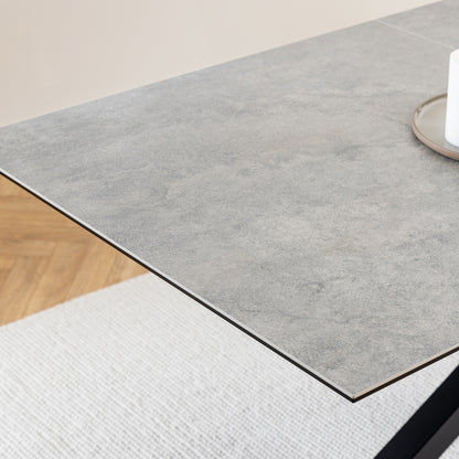 Heaven Extendable Dining Table with Ceramic Grey Top