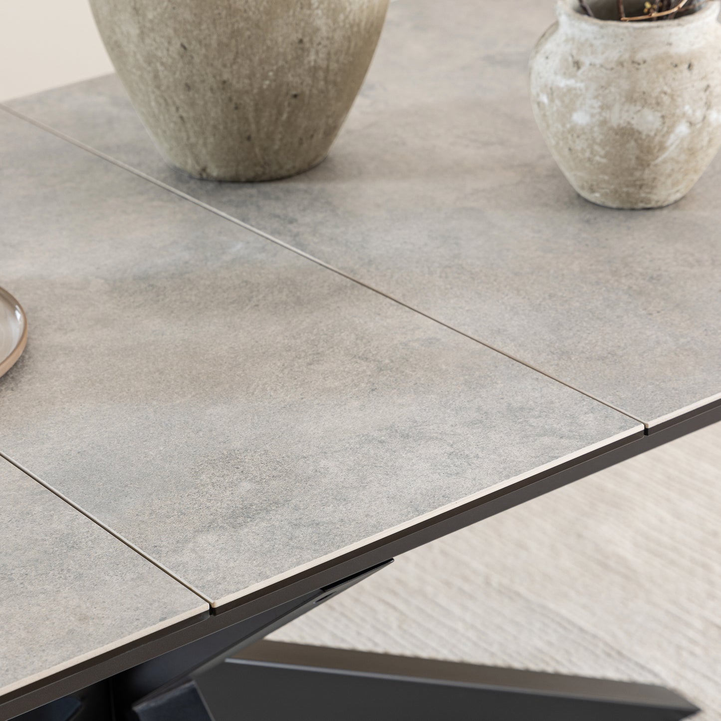 Heaven Extendable Dining Table with Ceramic Grey Top