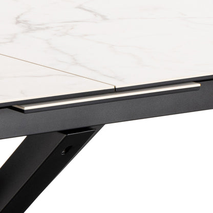 Heaven Extendable Dining Table with Ceramic White Top