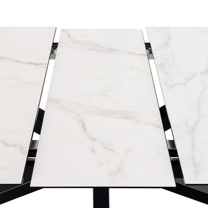 Heaven Extendable Dining Table with Ceramic White Top