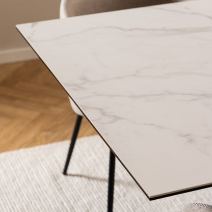 Heaven Extendable Dining Table with Ceramic White Top
