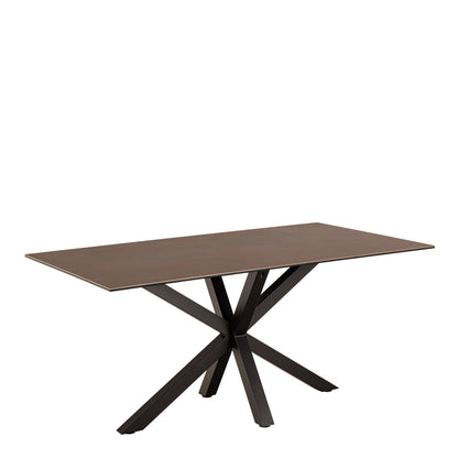 Heaven Dining Table in Ceramic Rusty Brown