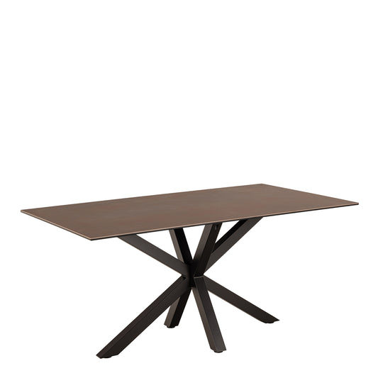 Heaven Dining Table in Ceramic Rusty Brown