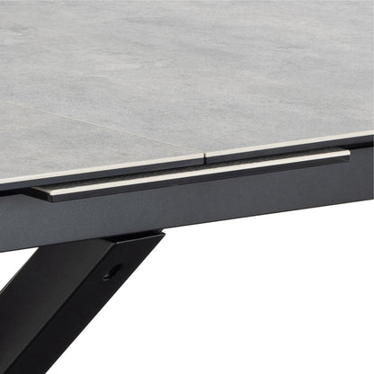 Heaven Extendable Dining Table with Ceramic Grey Top